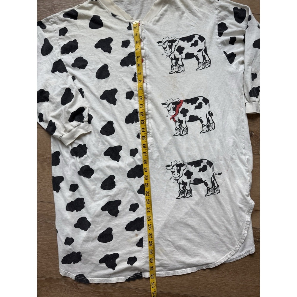 Vintage Cow Print Nightgown Or Oversized Tshirt Dress - Picture 5 of 8